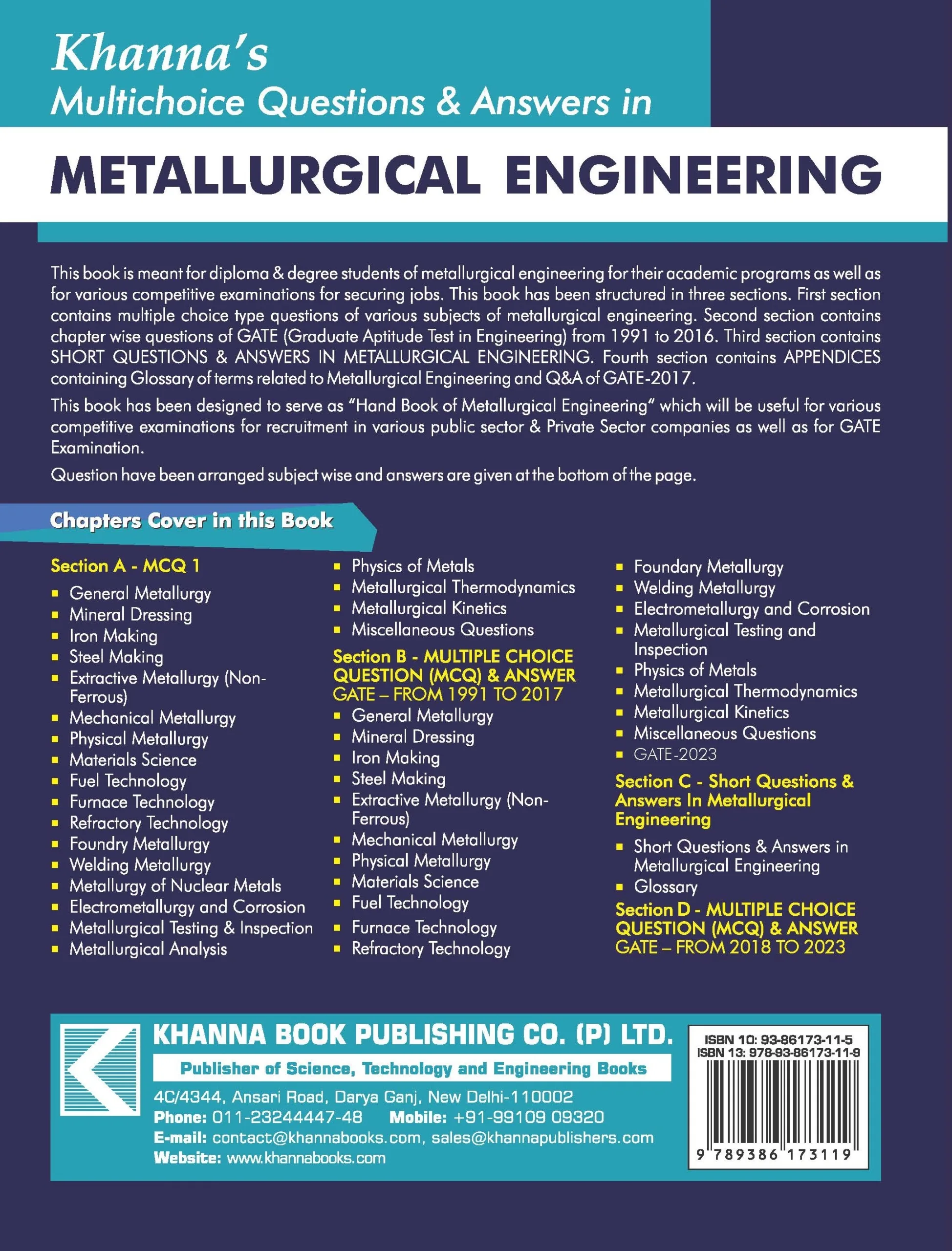 Khanna's Multichoice Questions & Answers in Metallurgical Engineering - Image 3