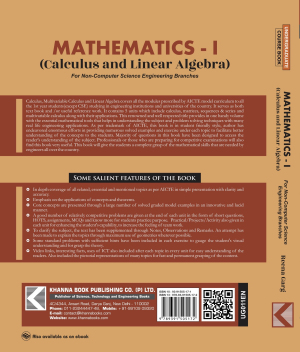 Mathematics  I Calculus and Linear Algebra [For Non Computer Science Engineering Branches] (English)