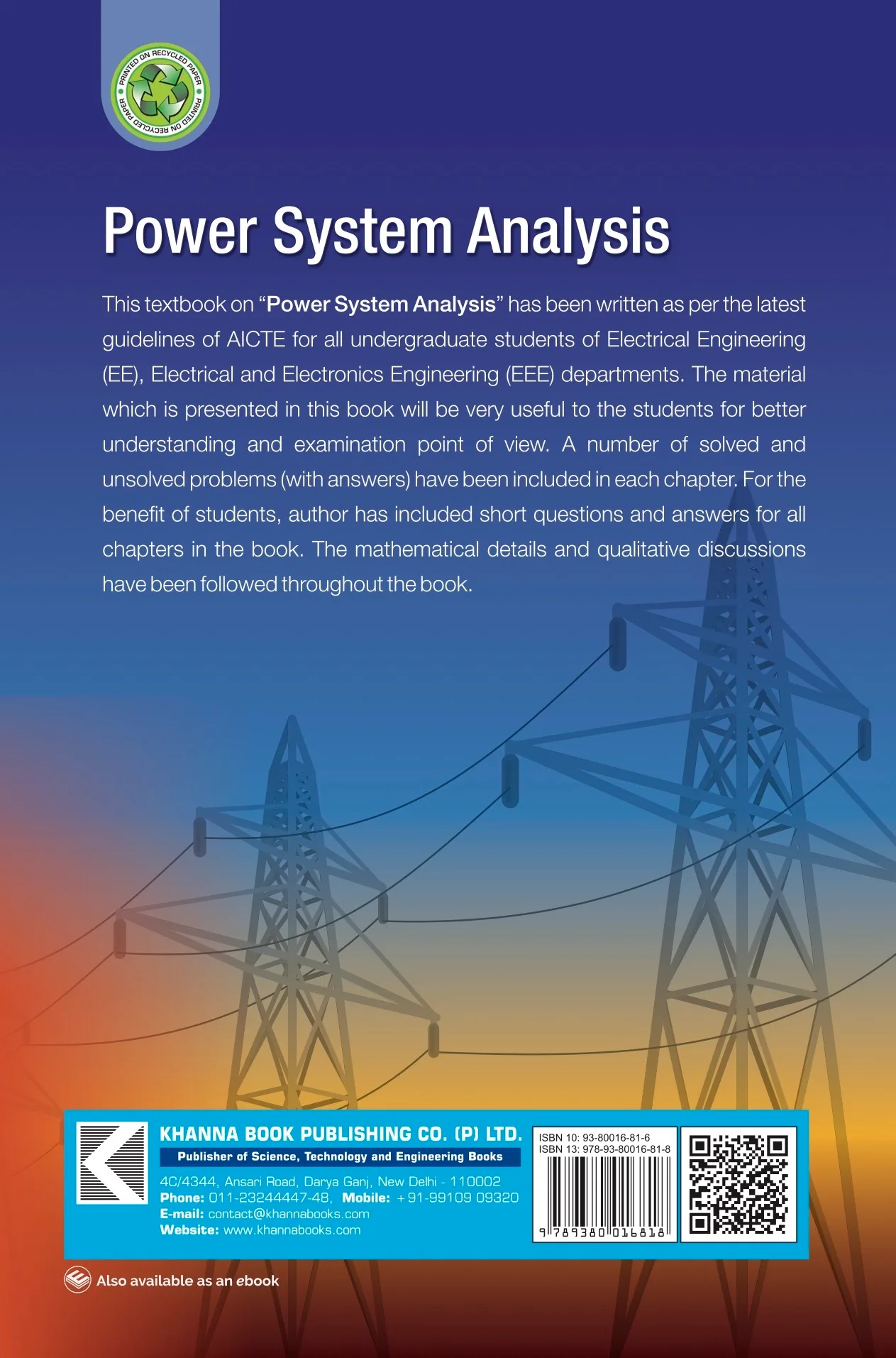 Power System Analysis