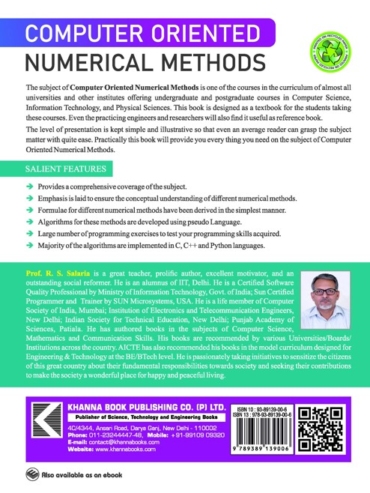 Computer Oriented Numerical methods - Khanna Publishing House