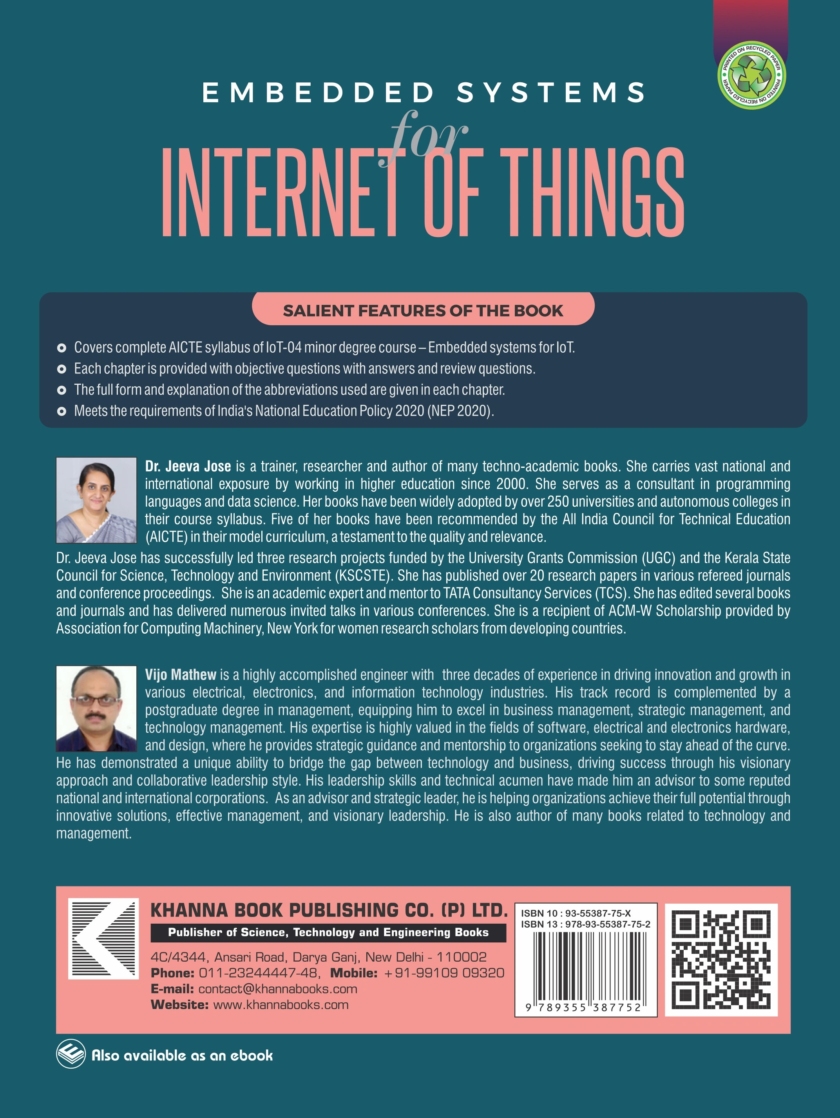 Embedded Systems for Internet of Things - Khanna Publishing House
